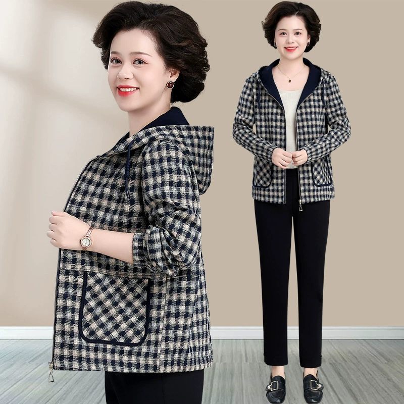 Autumn short jacket, western style, for middle age