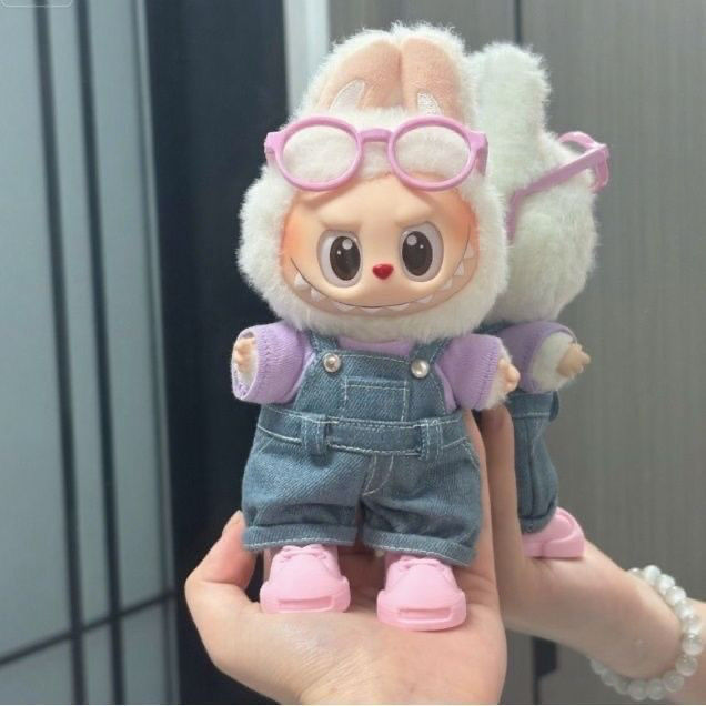 Labub Doll Clothes Generation 1, 2, and 3 Vinyl Clothes Overalls Party Sets for 17 Dolls