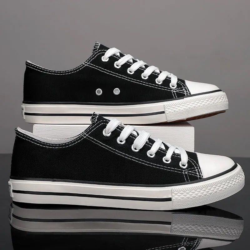 Couple Style Canvas Shoes for Women 2026 New Casual Shoes Rubber Single Shoes Men's Cloth Shoes Foreign Trade Wholesale Low-Top Vulcanized Shoes