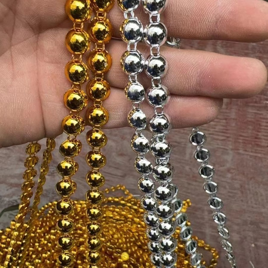 手工单排半面彩色连线珠配饰diy链条手工DIY花边材料配件半面