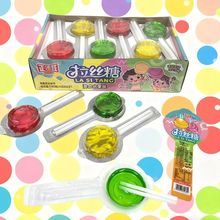 混合水果味搅搅糖8090儿时麦芽糖拉丝怀旧牙签棒棒糖彩色粘牙糖