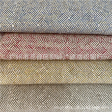 涤纶提花 麻棉编织布 麻棉斜纹方格编织 麻棉经编  双色编织麻布