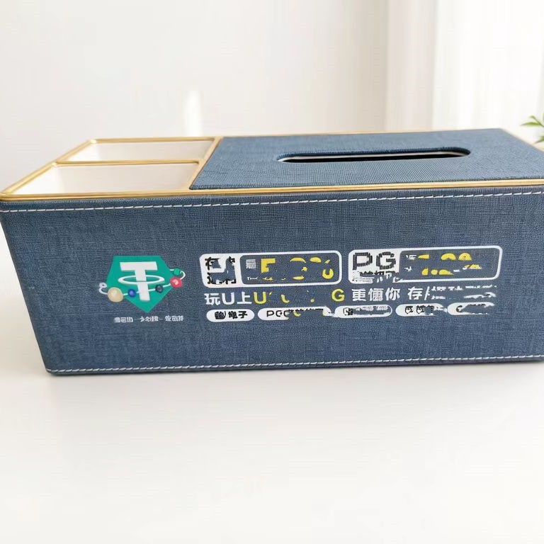 Dispensador de Pañuelos de Papel de Cuero, Multiusos, para Hotel, Restaurante y Oficina