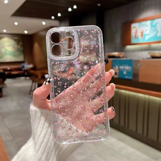 虾皮热销满屏碎花透明手机壳iPhone17精孔手机套苹果16/15防撞壳