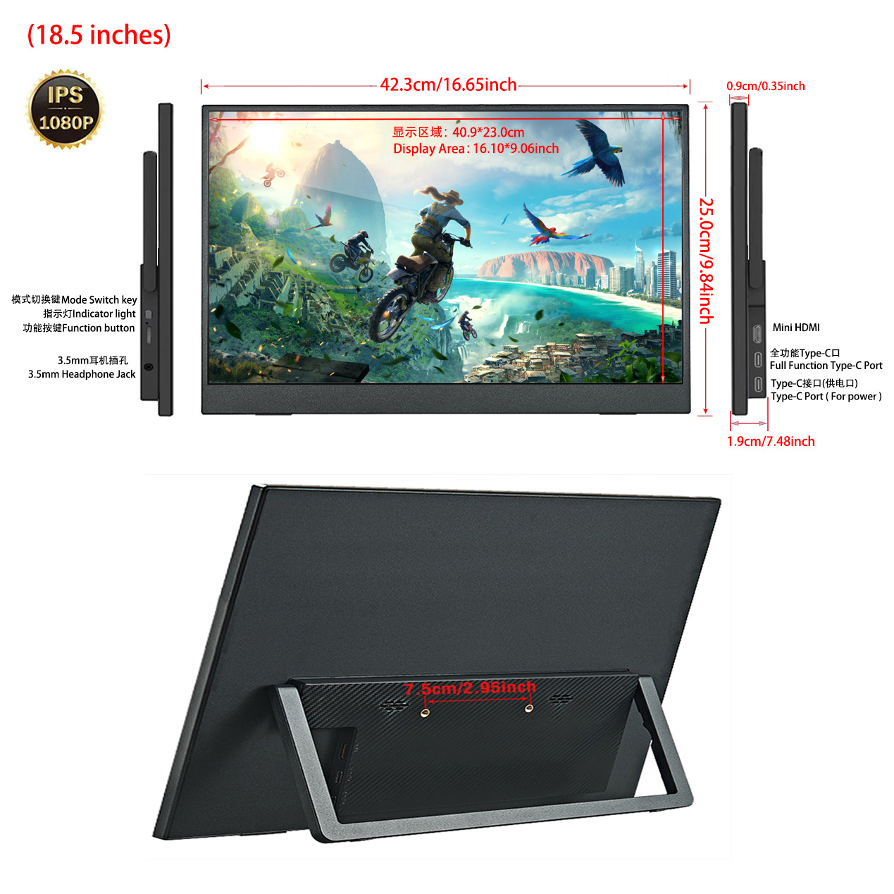 18.5inch 무선 모델 - 모델 A - 일반 포장 - 유럽 규정