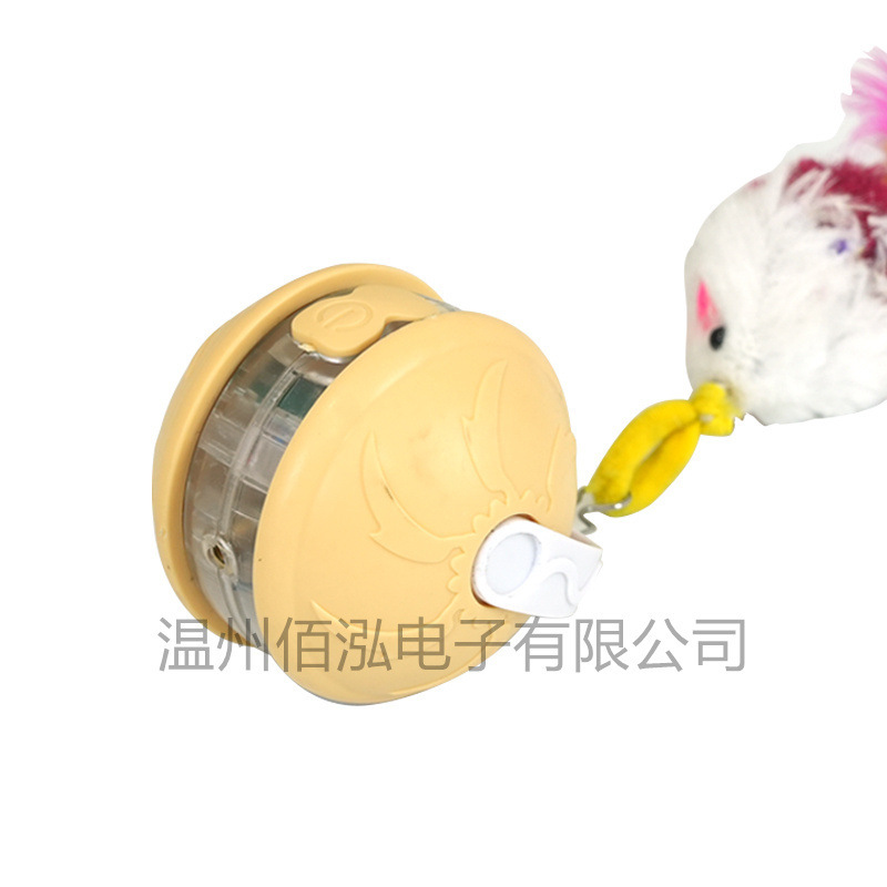 国境を越えた新しい本物の毛皮の自動猫おもちゃボールインテリジェント電気レーザー猫おもちゃインタラクティブ猫おもちゃボール|undefined