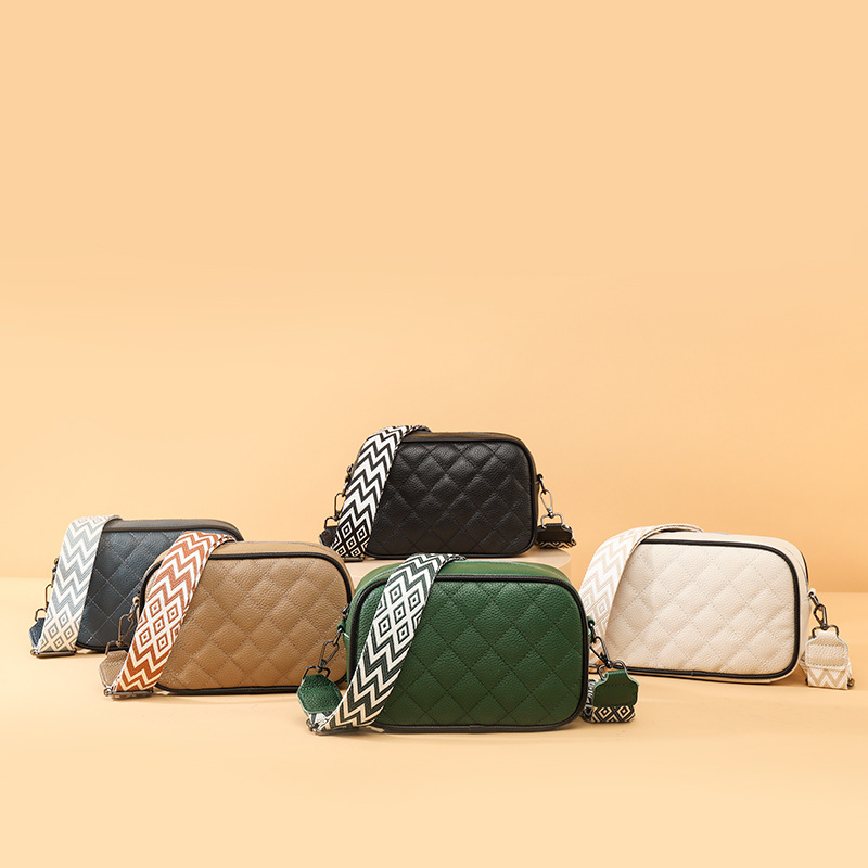 Women's Crossbody Bag Versatile Diamond Leather Shoulder Bag_voghion.com