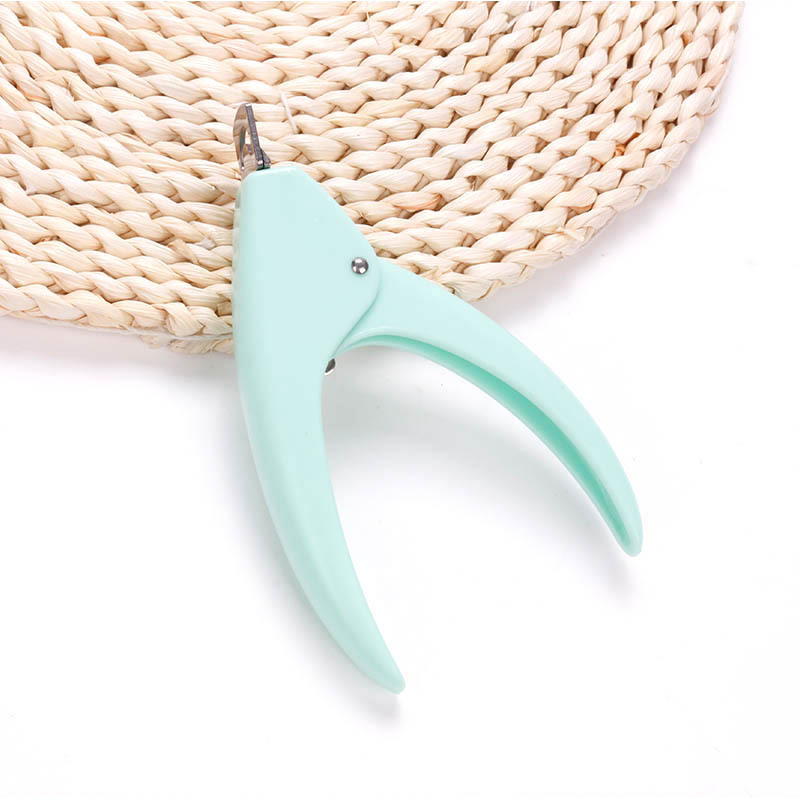 Manicure tijeras fototerapia cristal manicure extensión tijeras manicure falsa U-tijeras francesas multicolor mango de plástico