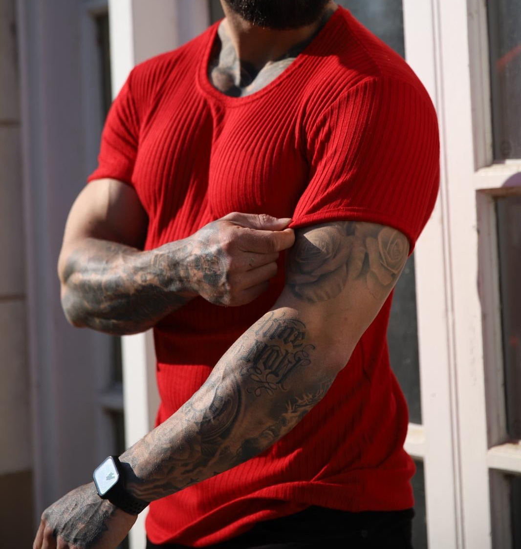 Hombres Color Sólido Estilo Simple Cuello Redondo Manga Corta Ajuste Regular Camiseta Hombre display picture 9