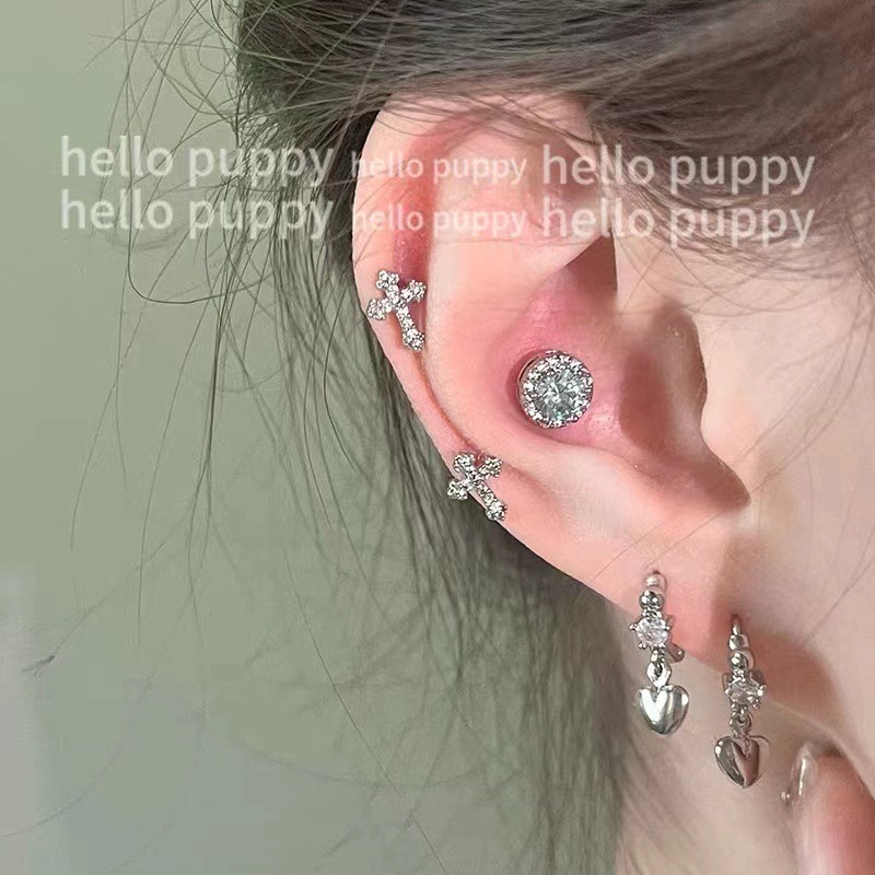 Hypoallergenic Titanium Sleep Stud Earrings For Comfortable Healing_voghion.com