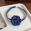 Retro three dimensional denim necklace, hair band, design choker, elegant belt, flowered, trend of season