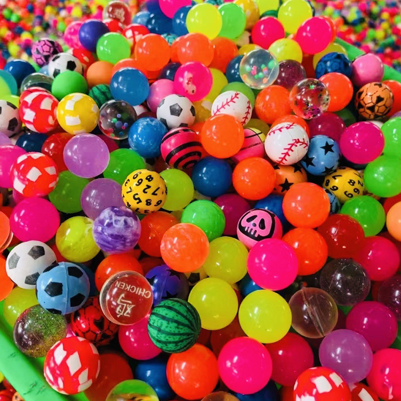 No. 27 Colorfulful Elastic Balls Wholesale Multi-Style Rubber Elastic Balls That Can Float in Water Kidsren's Toy Balls Mixed Spring Balls