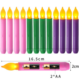 Cross-border new color simulation smokeless LED electronic candles Christmas Halloween multi-scene decorative candle lights