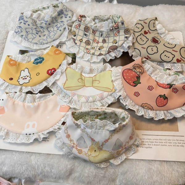 Кошки Корейский Стиль Кружева Собака Кошки Тедди Медведи Нагрудник Протрите Воротник Шарф Шеи Кольцо