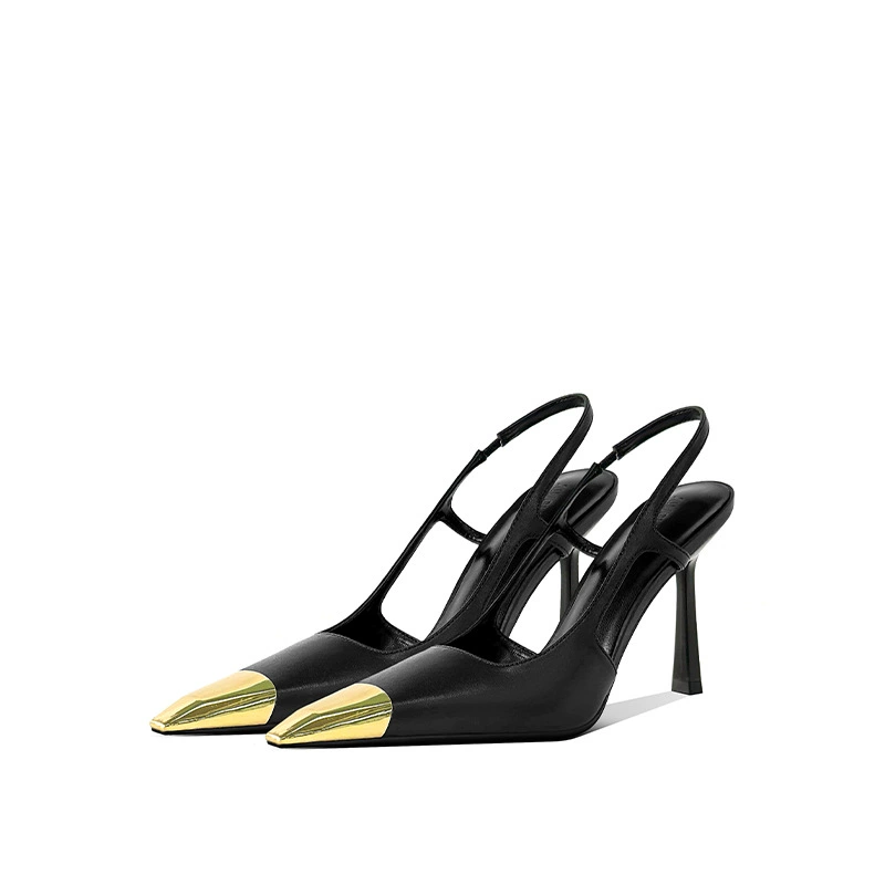 Ян Шулин с той же металлической железной головкой на высоких каблуках высокого уровня с неглубоким ртом