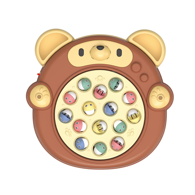 Transfronteriza música interactiva giratoria Placa de pesca eléctrica juguete caña de pescar traje Educativo Educación Temprana masculina y femenina bebé regalo