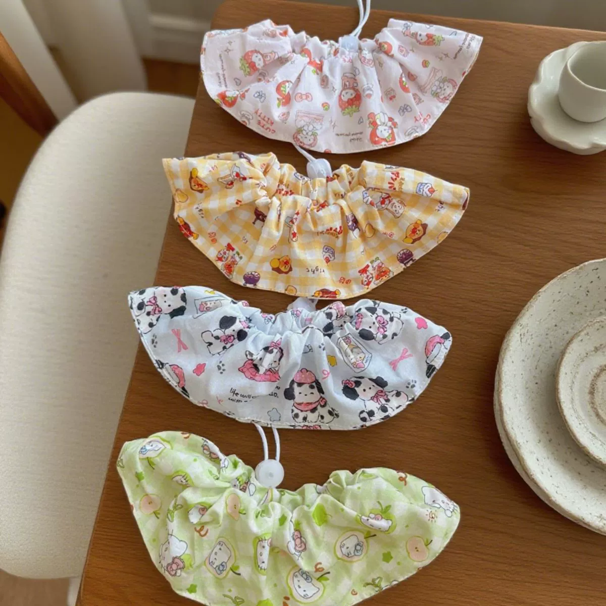 Нагрудник для домашних животных Элизабет, нагрудник с героями мультфильмов, шарф для куклы, струя для кошек и собак, полотенце для слюны, нагрудник