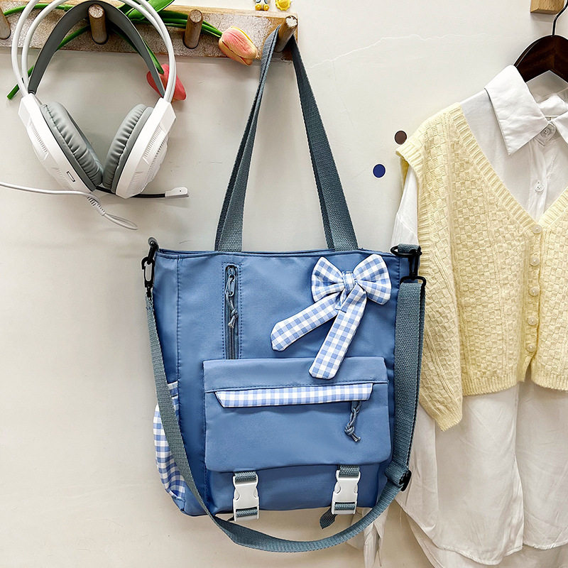 2024 nueva bolsa de hombro de gran capacidad de niña suave bolsas de mano estudiantes de clase bolsa de viaje bolsa de mano