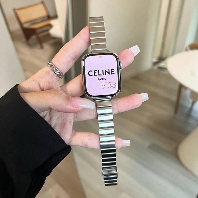 Iwatch11 Watch Strap S10 for Women, High-End Style, Suitable for Applewatch Apple Watch 98 Generation 7Se Metal Steel Strap