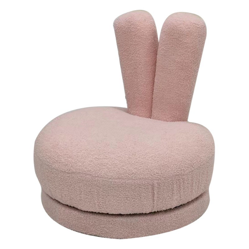 Детское вращающееся кресло-диван, одноместный диванчик для малышей, милый стульчик, из овечьей шерсти, модный мини-диван для отдыха