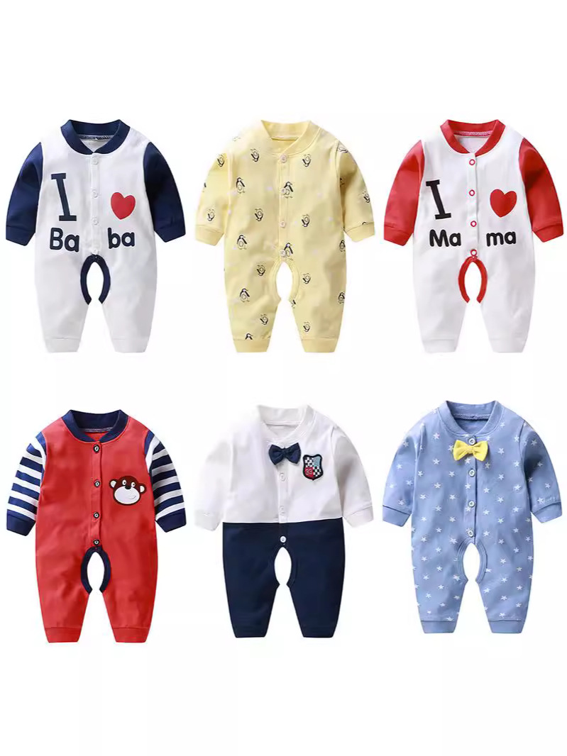 [Liquidación] Mameluco de manga larga para recién nacido, ropa de bebé, mameluco de algodón puro, mono para gatear