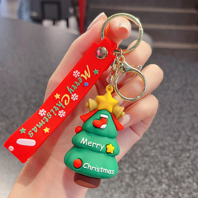 古典的なサンタクロースのキーホルダークロスボーダーストラップバッグアクセサリー自動車チェーン小商品カップル小プレゼント卸売り|undefined