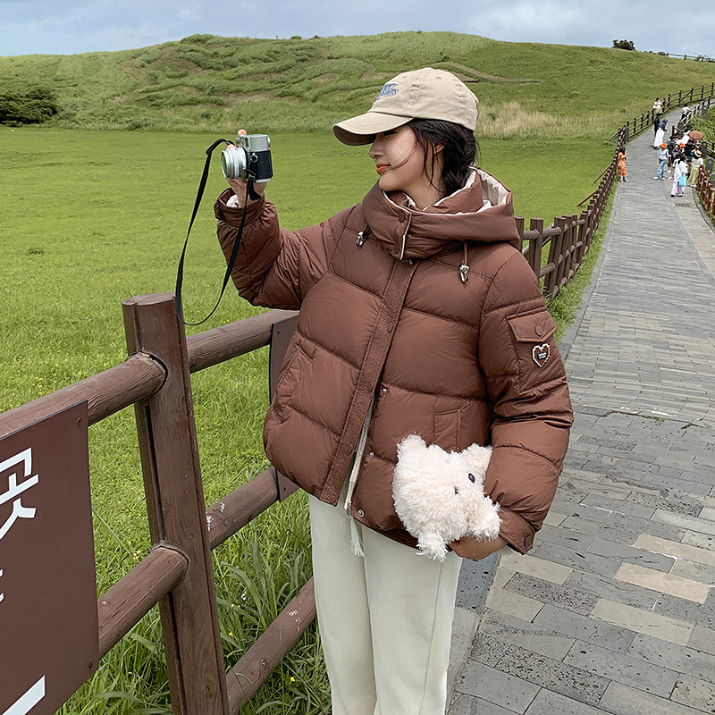 Algodón corto para mujeres 2024 otoño y invierno nuevo tipo de ropa de algodón de pluma coreana suelta y gruesa chaqueta de algodón caliente chaqueta de mujer