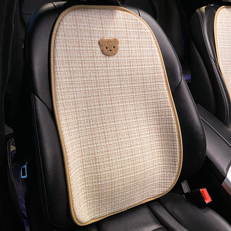車のクッション通用の四季の亜麻の車の通風のクッションの夏の漫画のかわいい椅子のカバーは汚いことを防ぎます。|undefined