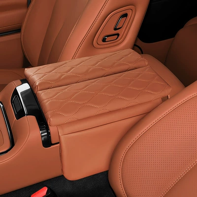 Suitable for Jishi Adamas Armrest Box Protection Pad, Special Central Armrest Cover, Heightening Pad, Leather Protective Cover (Armrest box pad) - adamas-brown