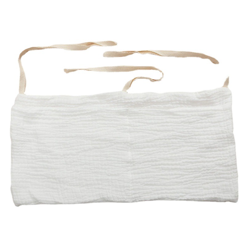 Estilo europeo y americano de doble capa de algodón puro bebé bolsa de almacenamiento de cabecera cochecito de bolsillo doble bolsa colgante impreso bebé botella