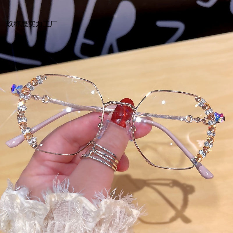 【店铺热销2023新款防蓝光变色近视镜超轻网红女款高级感护目素颜