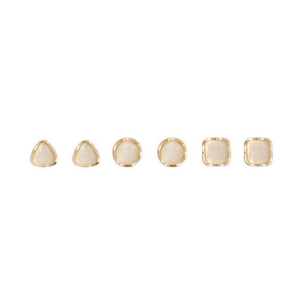 set with zircon pearl with bow