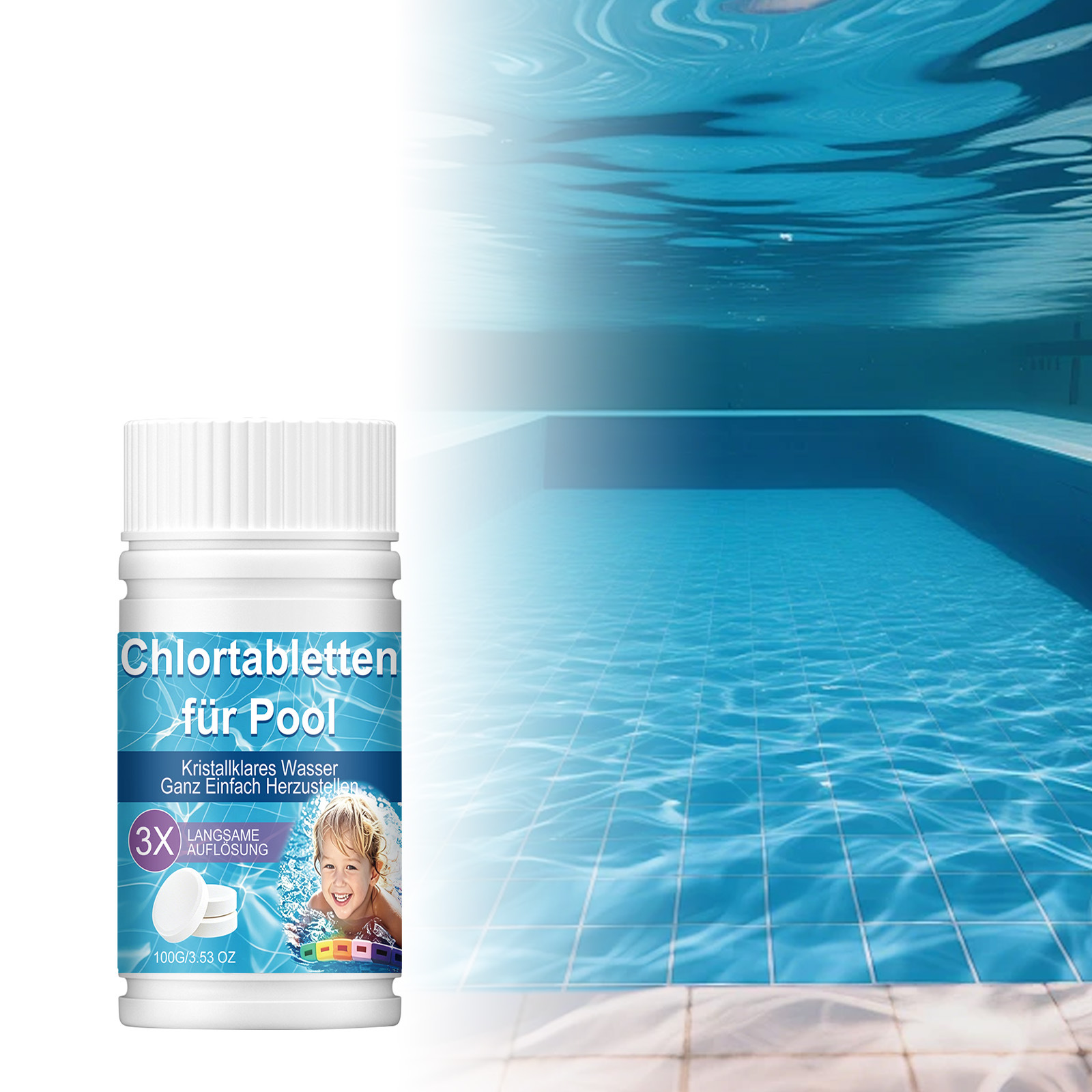 Swimming Pool Cleaning Tablets, Hot Spring Inflatable Water Play Pool Water Quality Clarification, Outdoor Swimming Pool Algae Suppression and Descaling, Sample Available