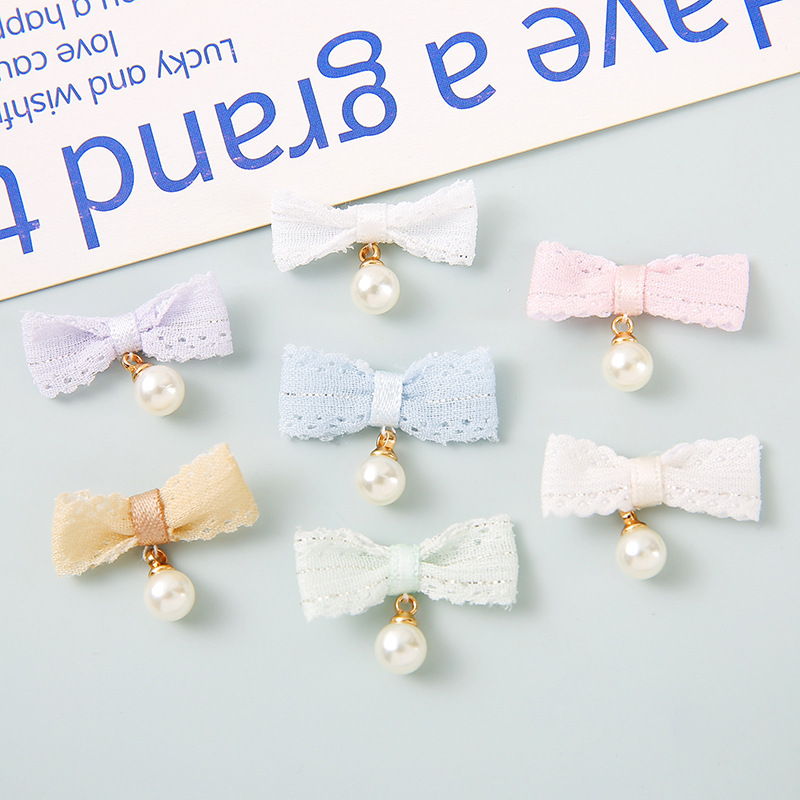 Summer and Autumn Bow Lace Hairpin Accessories Pearl Pendant Princess Hair High Ponytail Girl Hair Accessories Super Fairy Headdress Summer and Autumn Bow Lace Hairpin Accessories Pearl Pendant Princess Hair High Ponytail Girl Hair Accessories Super Fairy Headdress