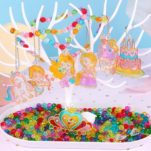 Crystal Glue Painting, No-Bake Children's DIY Handmade Glass Ornament, Paint Doodle Art, Cognitive Toy for Girls