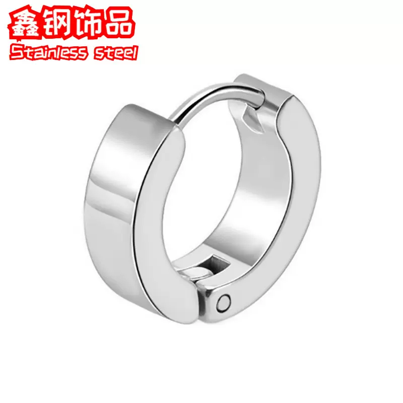 厂家现货不锈钢耳环女洗澡免摘钛钢耳圈耳夹不掉色十字架耳环饰品