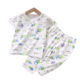 Children's cardigan short-sleeved cropped pants suit infant summer pajamas boys and girls thin cardigan air conditioning clothes