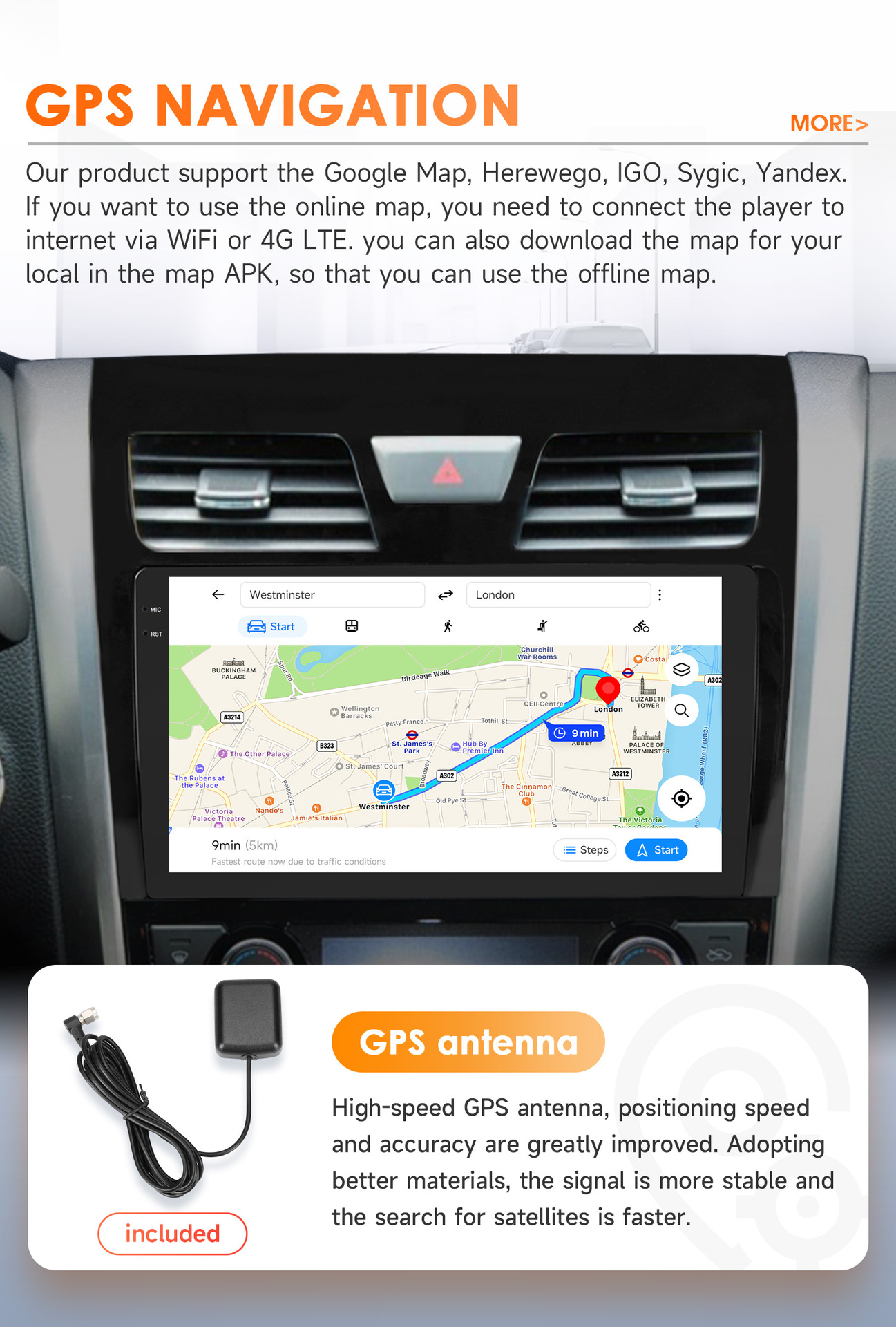 Suitable for Nissan Teana 2013-2018 models, Android navigation system all-in-one device with WIFI player, Nissan Teana