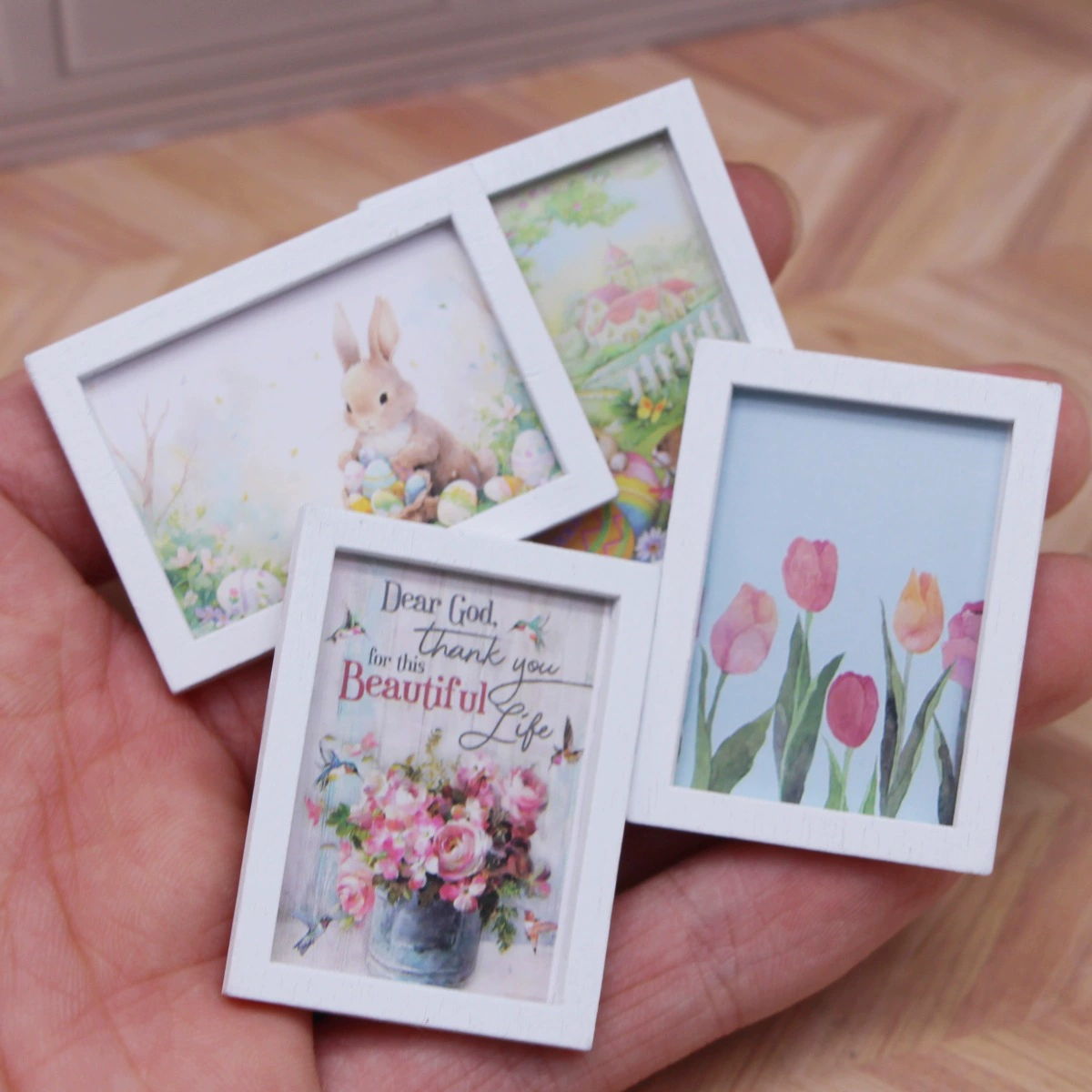 Dollhouse doll house mini bedroom living room wall decoration mural ob11 miniature scene furniture model