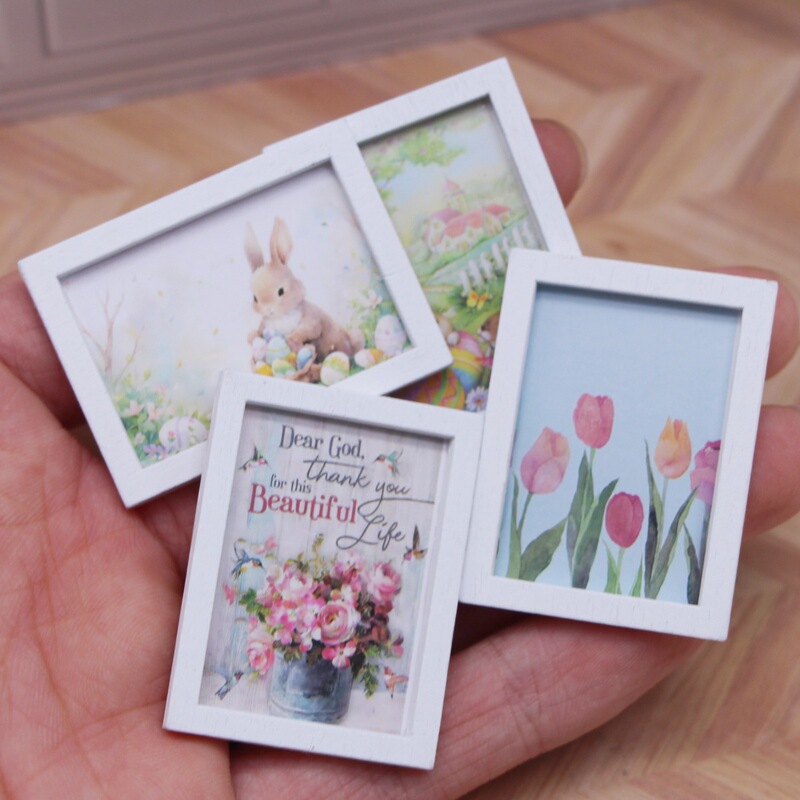 Dollhouse doll house mini bedroom living room wall decoration mural ob11 miniature scene furniture model