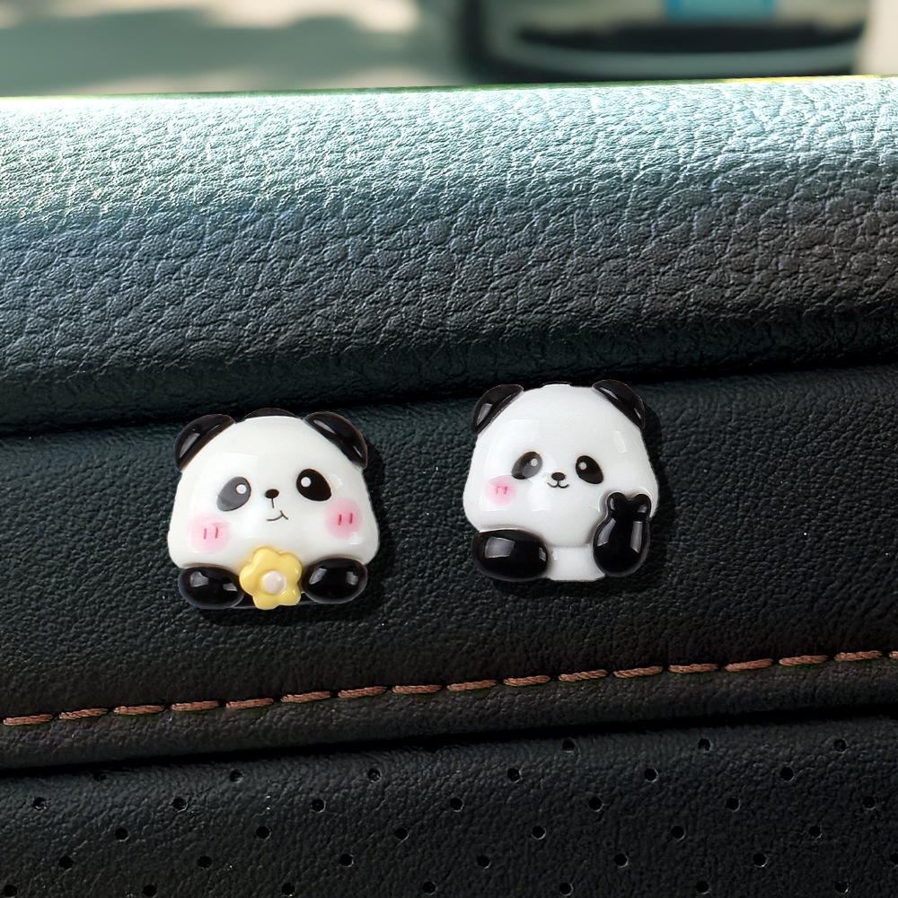 Gancho de coche delantero lindo panda multifunción coche pequeño gancho en coche copiloto gancho adhesivo gancho gancho rojo de red