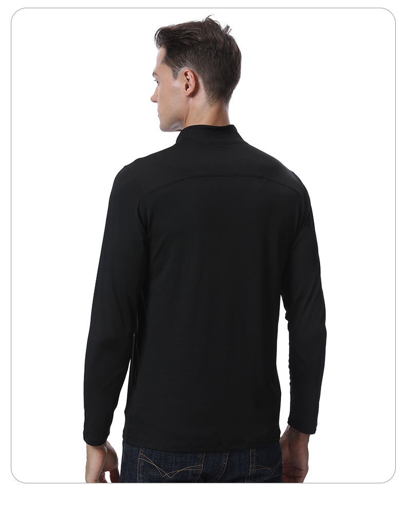 Men's Quick-drying Gym Top With Half-zip And High Neck_voghion.com