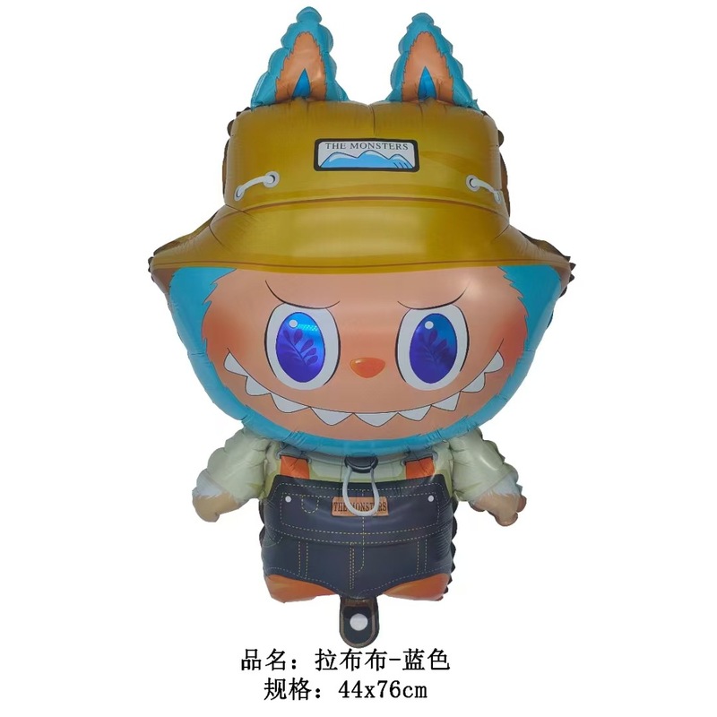 人気新商品labubu造形アルミ膜風船布アルミ膜風船潮遊びパーティーアルミ膜風船|undefined