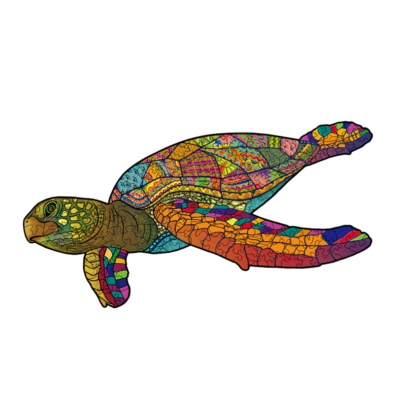 Lobo transfronterizo, león, animal, rompecabezas de madera en forma al por mayor, rompecabezas de madera irregular, juguetes de rompecabezas transfronterizos