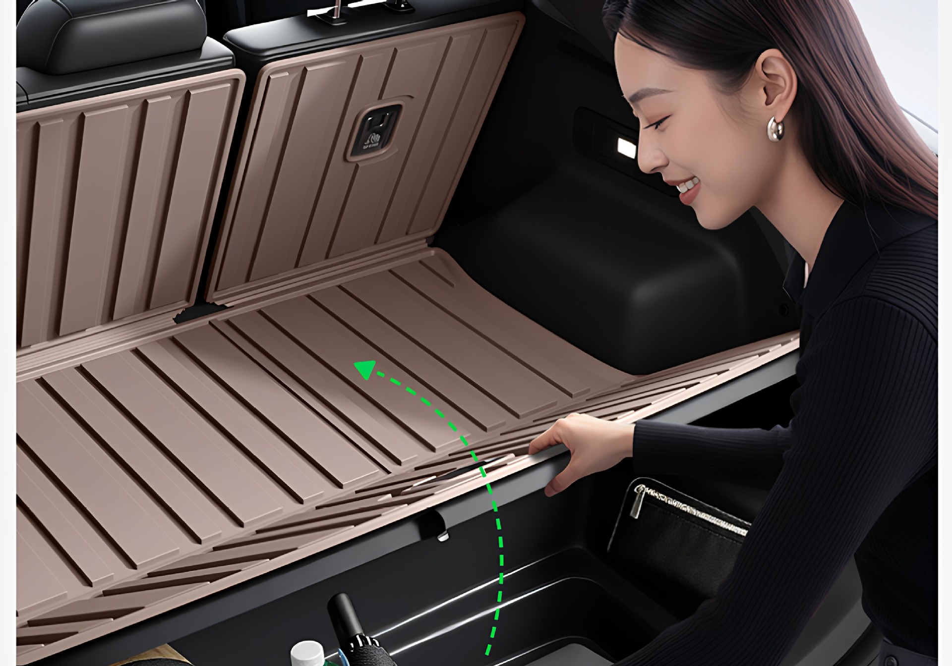 Suitable for Ideal I6/L6/L7/I8/L9/L8 Front and Rear Trunk Mats, Tpe Car-Specific 26 New Model Trunk Mats