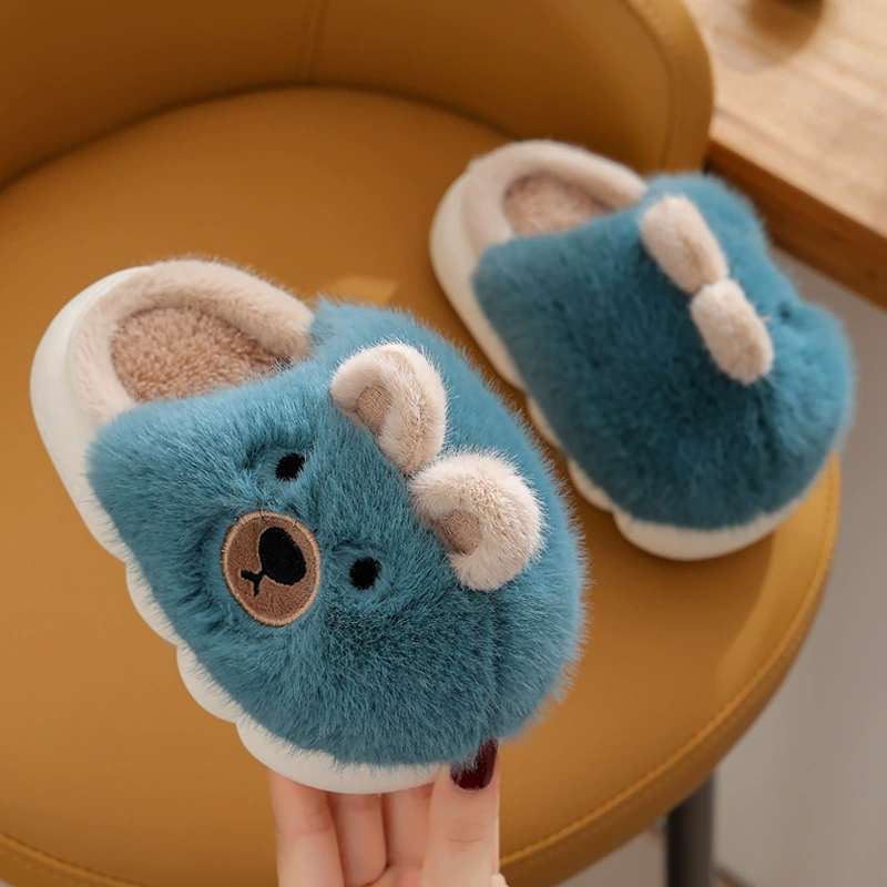 Children's demi-season cartoon non-slip cute keep warm slippers for boys indoor, for teenagers