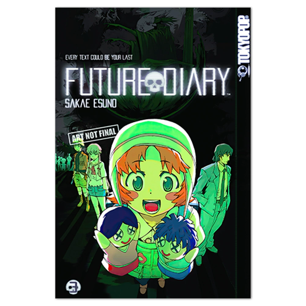 Плакат-наклейка Mirai Nikki (Future Diary) — аниме-мурал, разные размеры (10×15–50×70 см)