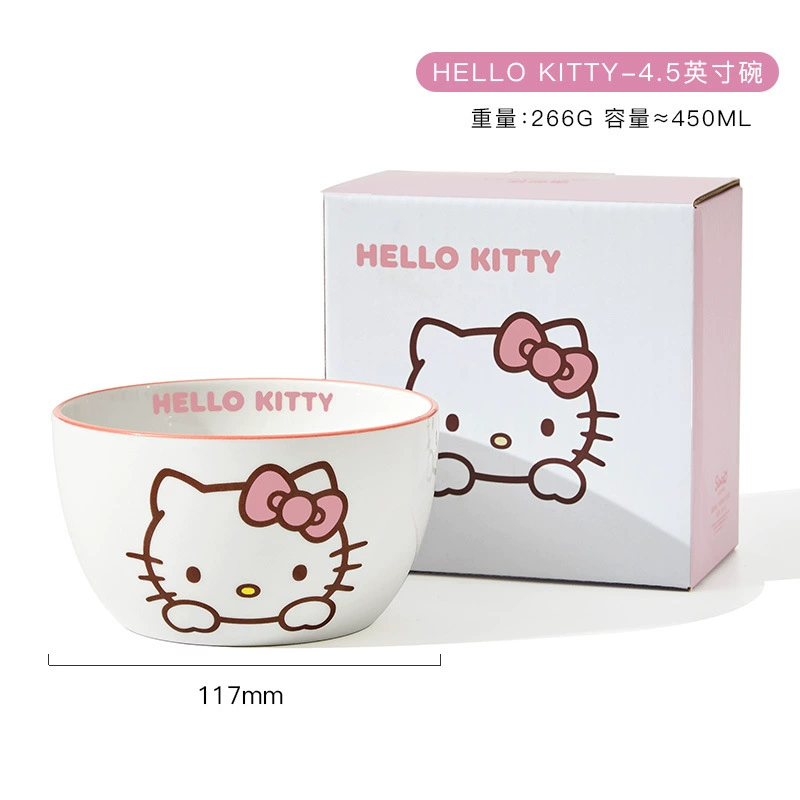 Керамическая посуда (Hello Kitty) милые высококачественные чаши и тарелки, разные размеры 4,5–8 дюймов