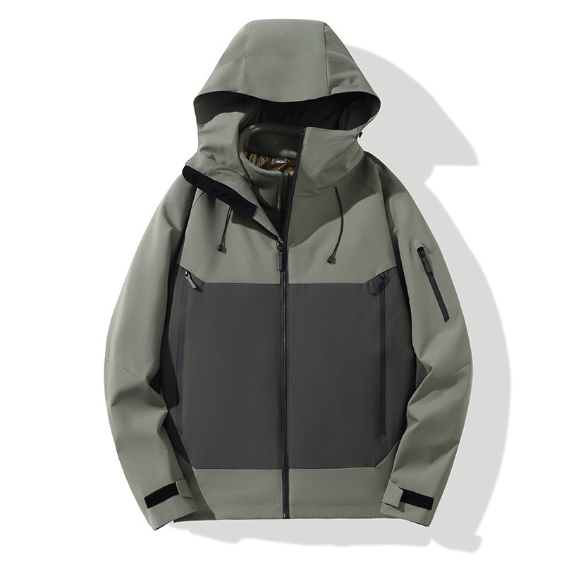 Ropa de asalto masculina 3 - en - 1 revestimiento desmontable nuevo otoño y invierno al aire libre impermeable abrigo a prueba de viento para mujeres protector de cuello magia