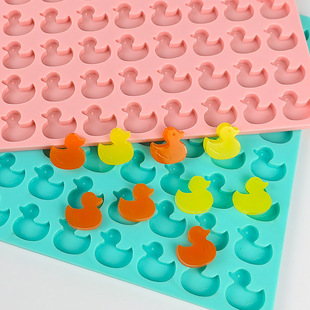 96-hole little duck silicone baking mold cute duck chocolate biscuit cake decoration pet cake mold